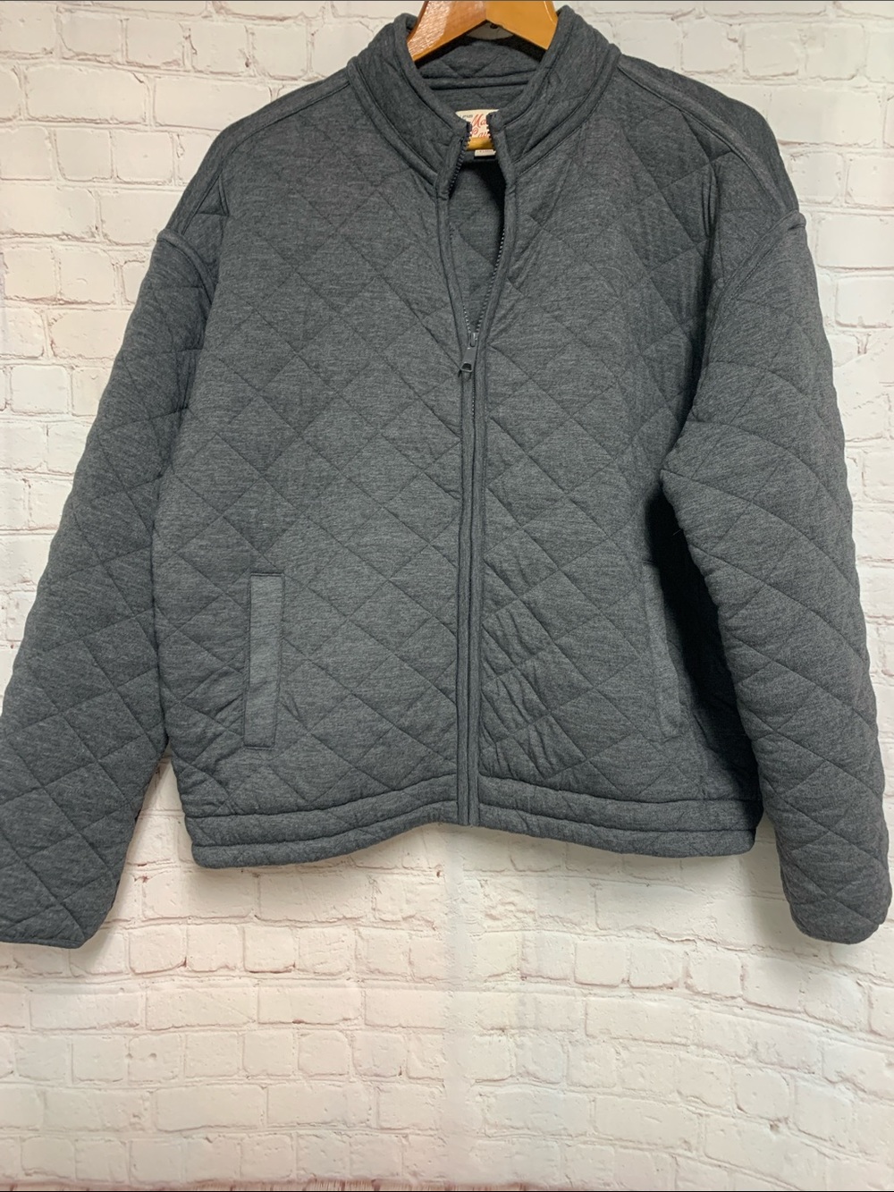 Marine Layer Archive Quilted Jacket in Charcoal Gray Size XL